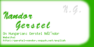 nandor gerstel business card